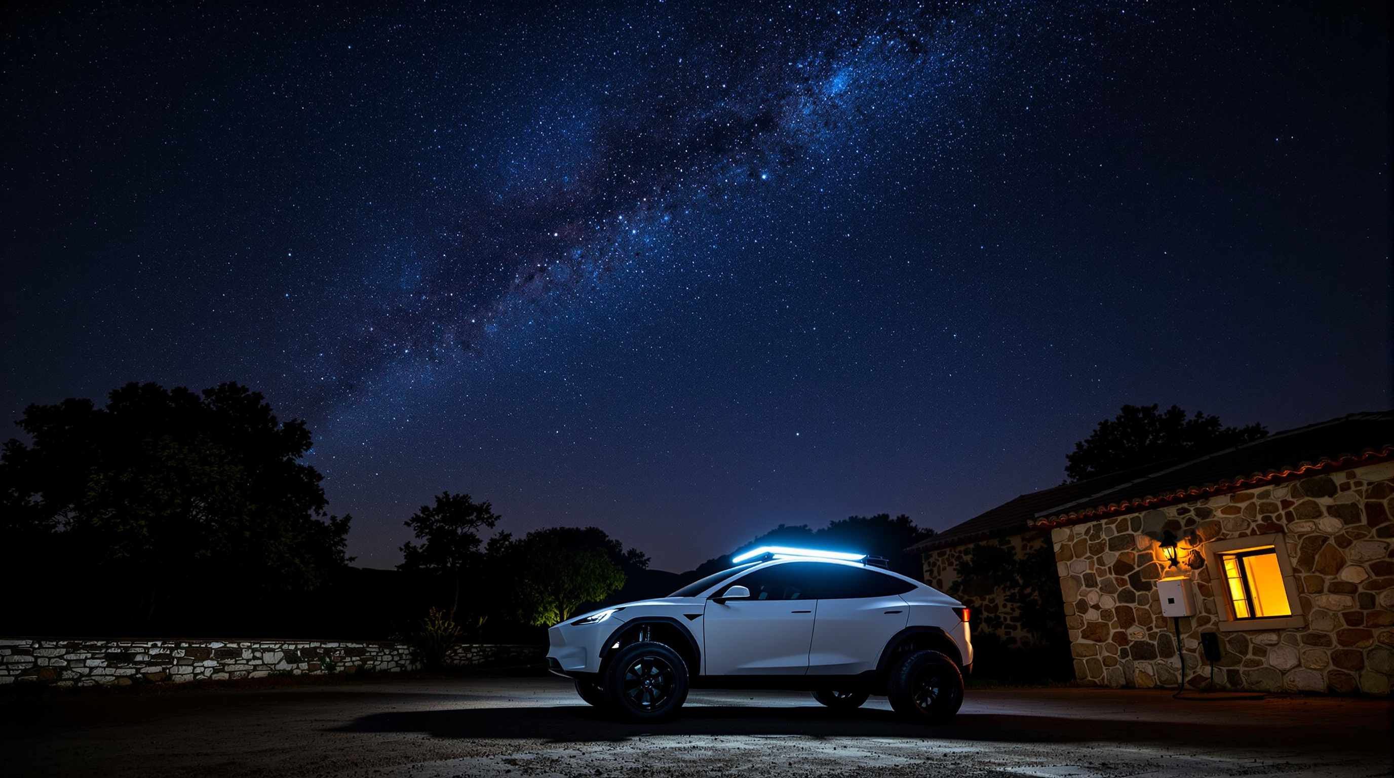 Ganapati charging under stars